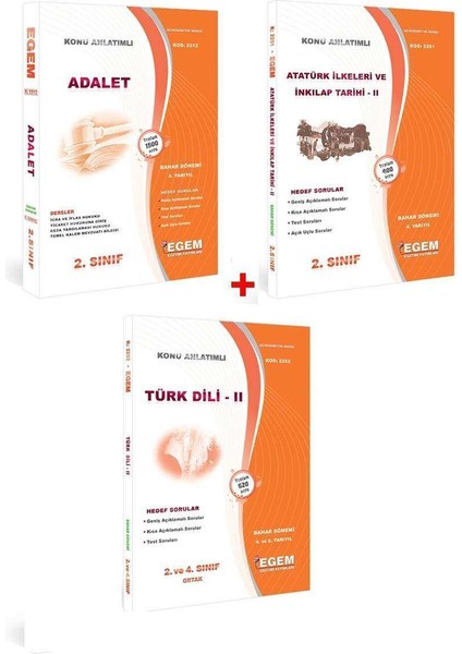 AÖF Açık Öğretim Adalet 2. Sınıf 4. Yarıyıl Bahar Dönemi Konu Anlatımlı Soru Bankası Set