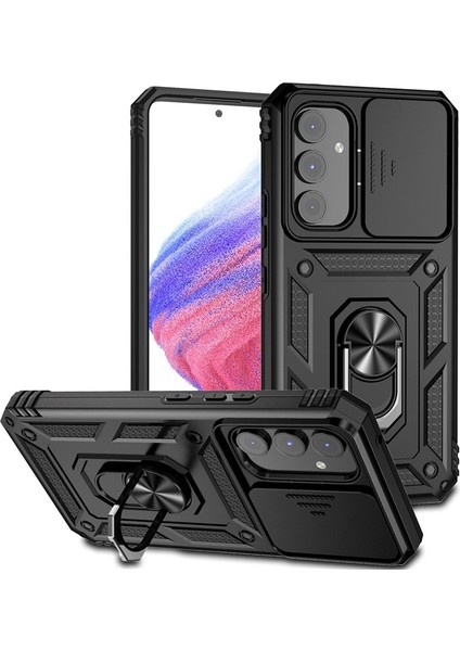 Samsung Galaxy A54 Kılıf Ultra Korumalı Yüzüklü Manyetik Sürgülü Vega Kapak