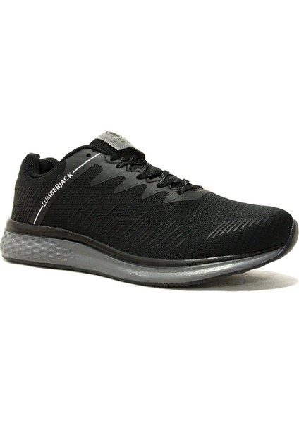 Gri Siyah Bağcıklı Sneakers Spor Ayakkabı