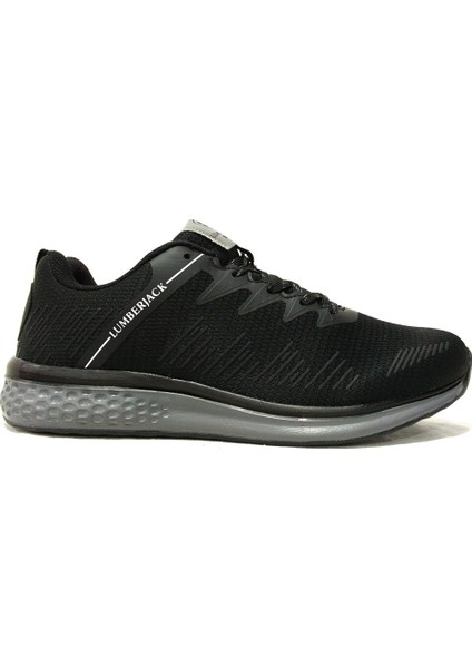 Gri Siyah Bağcıklı Sneakers Spor Ayakkabı