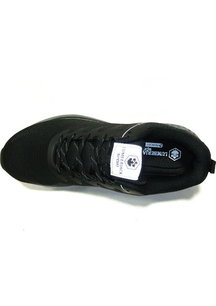 Gri Siyah Bağcıklı Sneakers Spor Ayakkabı