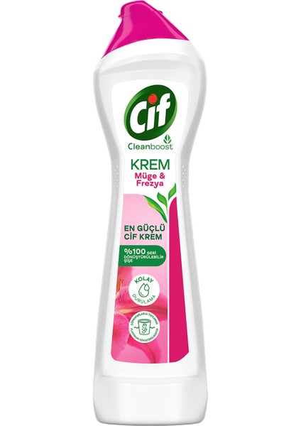 Krem Yüzey Temizleyici Müge ve Frezya Yağ ve Kireç Sökücü Leke Çıkarıcı 500 ML