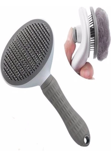 Otomatik Temizlenen Tuşlu Evcil Hayvan Fırçası Kedi Köpek Tüy Toplayıcı Tarak Metal Boncuk Fırça Yeni Model Tarak