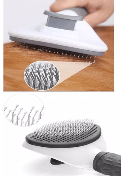 Otomatik Temizlenen Tuşlu Evcil Hayvan Fırçası Kedi Köpek Tüy Toplayıcı Tarak Metal Boncuk Fırça Yeni Model Tarak fiyatları