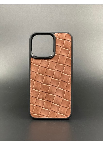 iPhone 13 Pro Kılıf Desenli Hakiki Deri Tam Uyumlu Telefon Kılıfı