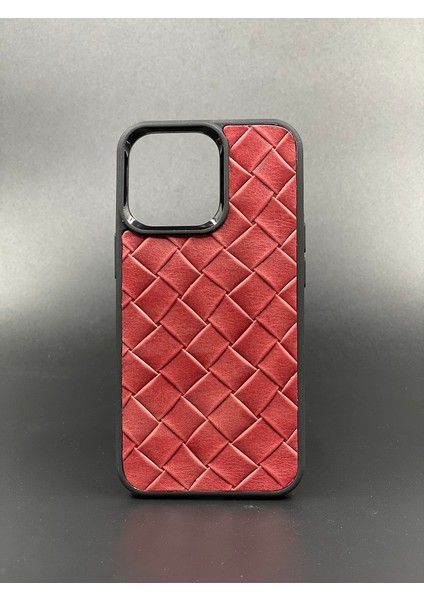 iPhone 13 Pro Kılıf Desenli Hakiki Deri Tam Uyumlu Telefon Kılıfı