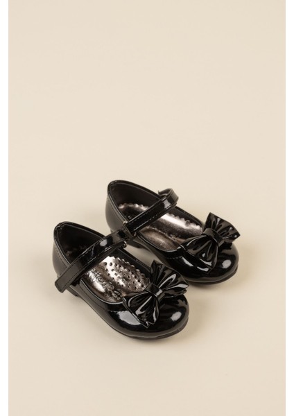 Fiyonklu Siyah Bebe Ayakkabı modelleri
