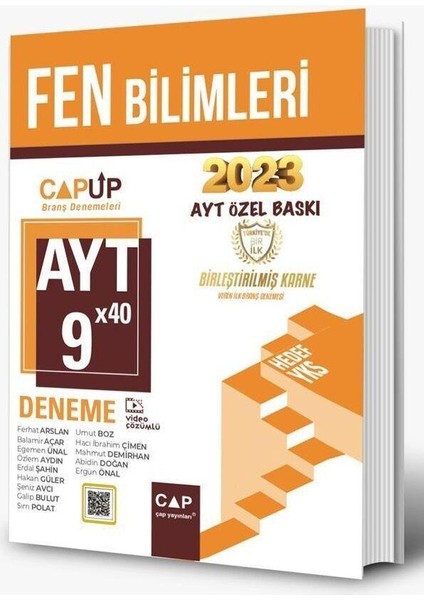 Ayt Fen Bilimleri 9 x 40 Up Deneme 2023 Özel Baskı Çap Yayınları