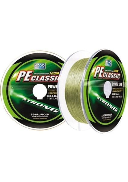 Asso Pe Classic 6 Örgü Dyneema 100 mt Ip Misina Yeşil