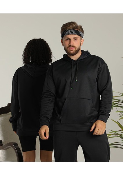Sevgili Çift Kombini Oversize Scuba Kapşonlu Sweatshirt