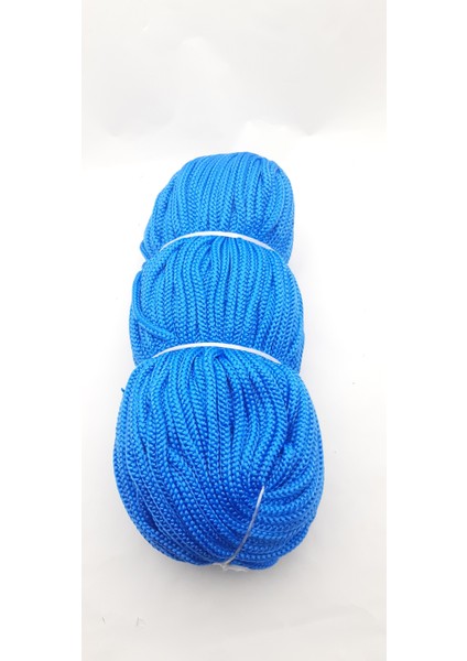 36 No 6 mm Mavi Polyester Hamak Salıncak Makrome Ipi (650 Gr)