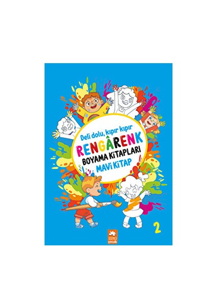 Rengarenk Boyama Kitabı 2 - Mavi Kitap