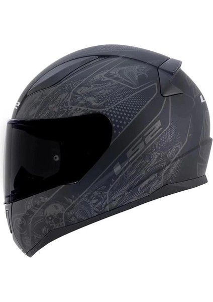 Rapıd Crypt Mat Siyah Fullface Motosiklet Kaskı Siyah Camlı