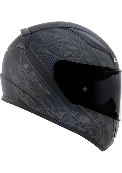 Rapıd Crypt Mat Siyah Fullface Motosiklet Kaskı Siyah Camlı