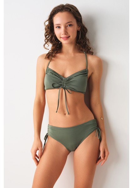 Vogue Sürgülü Bikini Tek Alt Haki 239208
