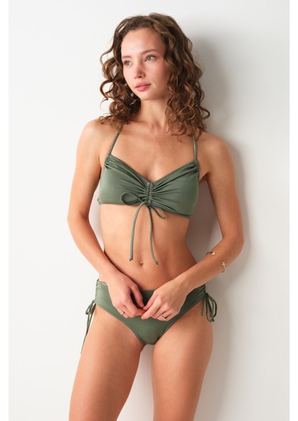 Vogue Sürgülü Bikini Tek Alt Haki 239208