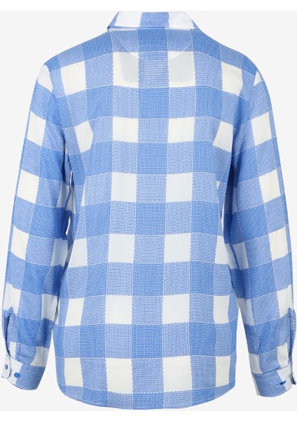 Gömlek Yaka Desenli Mavi Kadın Gömlek Etro fiyatları