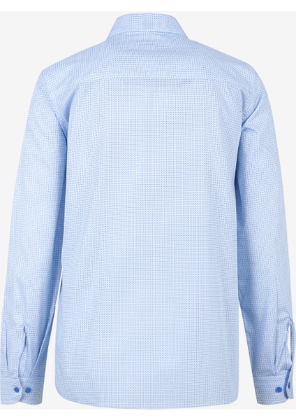 Gömlek Yaka Düz Mavi Kadın Gömlek Tolt fiyatları