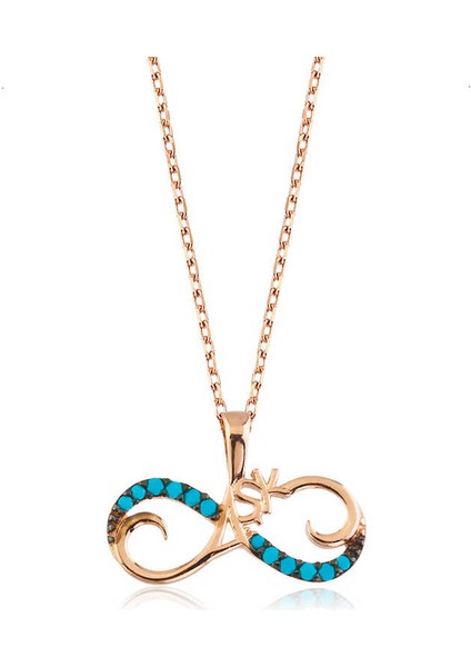 925 Ayar Gümüş Sonsuz Aşk Kadın Gümüş Kolye