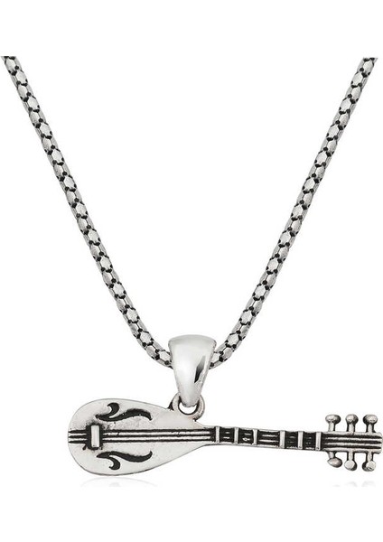 925 Ayar Gümüş Saz Erkek Gümüş Kolye