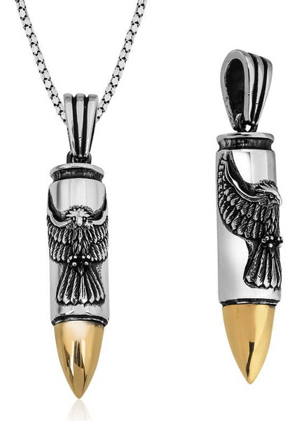 925 Ayar Gümüş Kurşun Gümüş Kolye