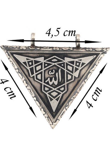 925 Ayar Gümüş Üçgen Içi Açılabilen Muskalık Gümüş Kolye fiyatları