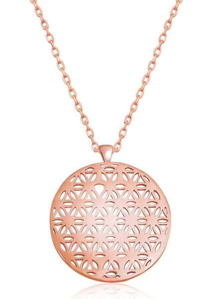 ​​925 Ayar Gümüş Yaşam Çiçeği Gümüş Kolye