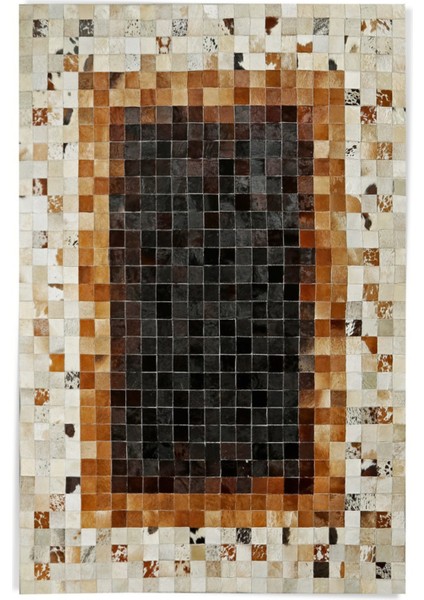 Kahverengi Dana Derisi Patchwork Halı 200 x 300 cm
