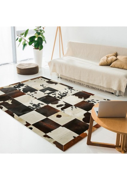 Kahverengi Dana Derisi Patchwork Halı 200 x 300 cm