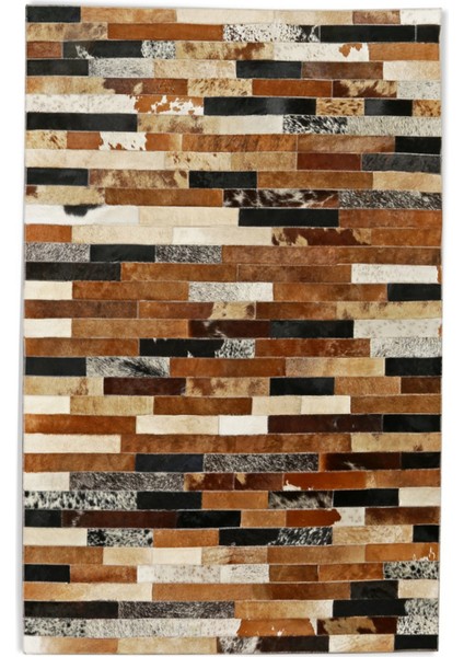 Kahverengi Dana Derisi Patchwork Halı 240 x 340 cm