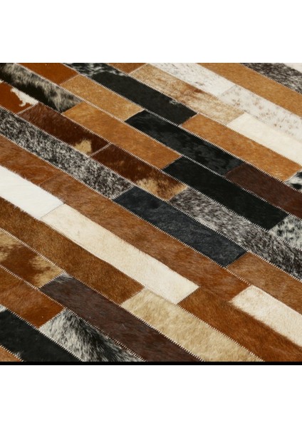 Kahverengi Dana Derisi Patchwork Halı 240 x 340 cm