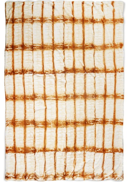 Beyaz & Kahverengi Doğal Kürk Halı 160 x 230 cm