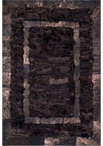 Bronz Renk Doğal Toskana Kürk Halı 80 x 150 cm