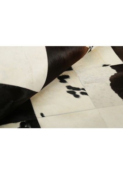 Krem Patchwork Doğal Dana Derisi 80 x 150 cm