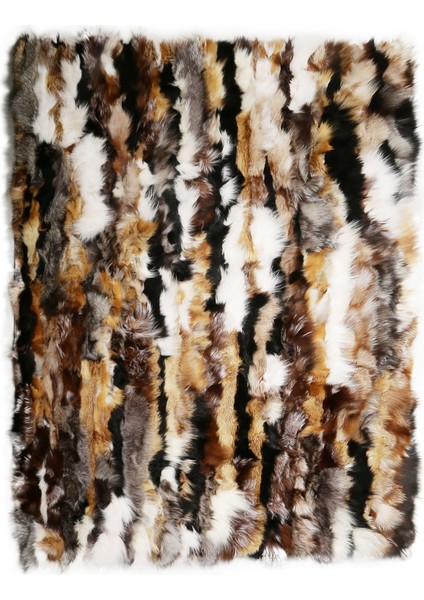 Çok Renkli Doğal Kürk Halı 120 x 180 cm