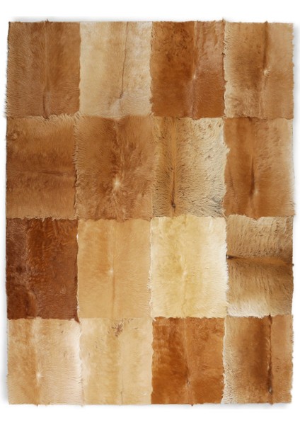 Koyu Kahverengi Doğal Süt Dana Derisi Halı 140 x 200 cm