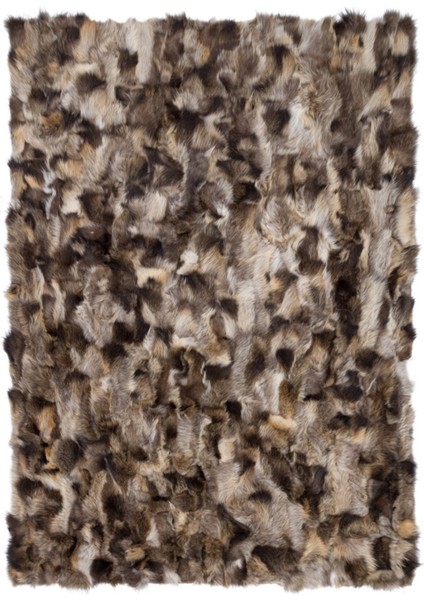 Karamel Rengi Doğal Kürk Halı 240 x 340 cm