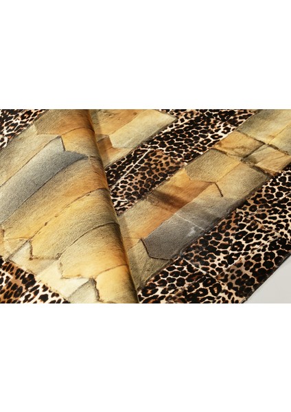 Leopar Dana Derisi Bordürlü Doğal Kürk Halı 240 x 340 cm fiyatları