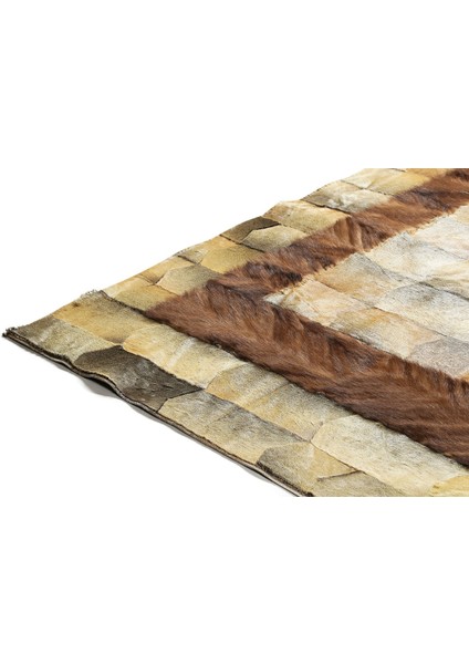 Krem & Kahverengi Ithal Doğal Kürk Halı 240 x 340 cm indirimleri