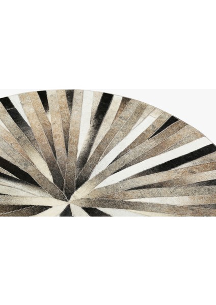 Siyah Beyaz Çizgili Patchwork Dana Derisi 200 x 200 cm fırsatları