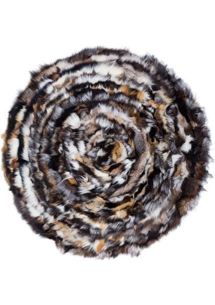 Doğal Kürk Yuvarlak Halı 90 x 90 cm