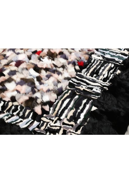 Çok Renkli Doğal Kürk Halı 170 x 240 cm indirimleri