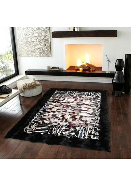 Çok Renkli Doğal Kürk Halı 160 x 230 cm fırsatları