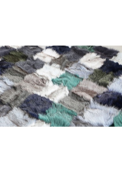 Çok Renkli Doğal Kürk Halı 160 x 230 cm fırsatları