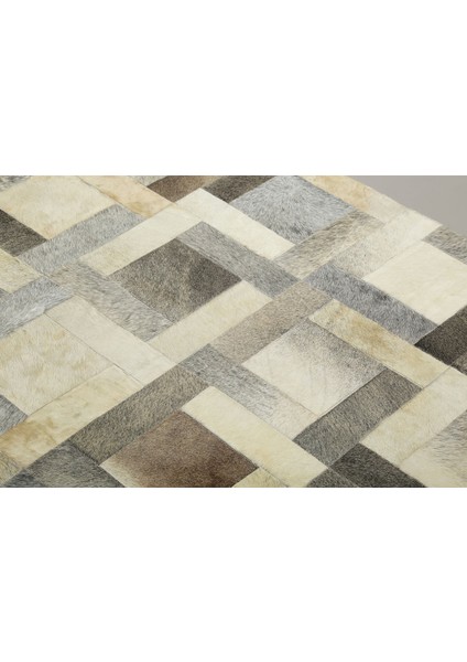 Doğal Dana Derisi Patchwork Halı 200 x 300 cm