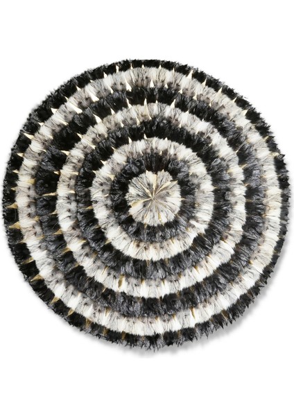 Siyah Gold Varak Detaylı Doğal Kürk Halı 90 x 90 cm