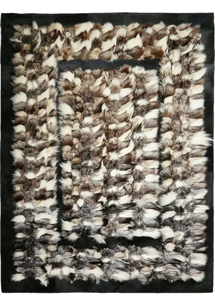 Gri Doğal Kürk Halı 120 x 180 cm