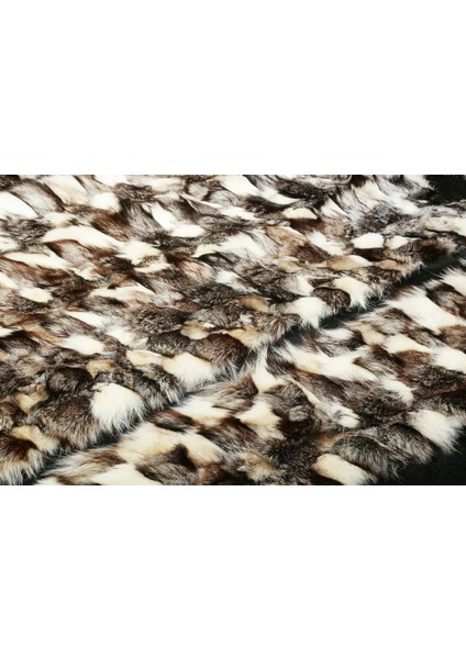 Gri Doğal Kürk Halı 80 x 150 cm