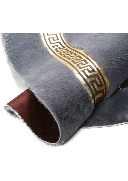 Varaklı Oval Peluş Halı & Paspas 80 x 150 cm