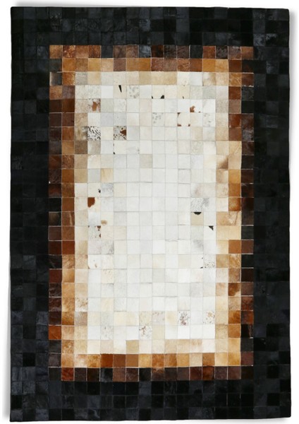 Kahverengi & Siyah Dana Derisi Halı 140 x 200 cm